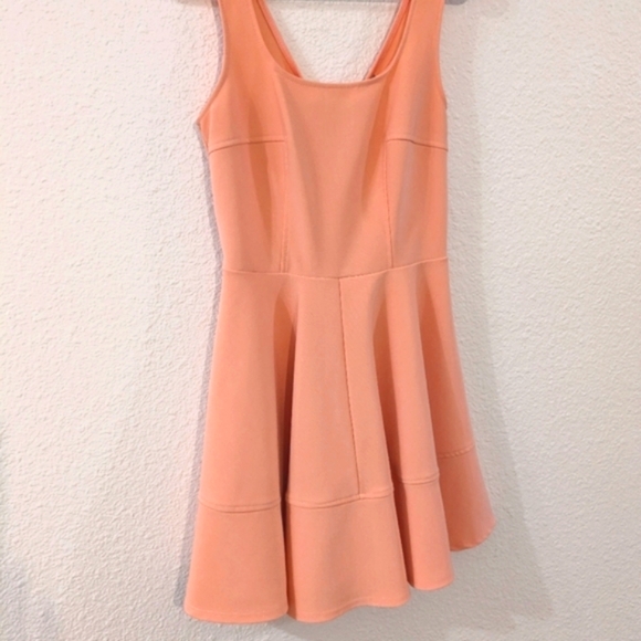 Lulu's Home Before Daylight Barbie Pink/Apricot Mini Skater Dress - Picture 9 of 15
